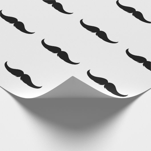 Customizable Petite Handlebar Moustache Geschenkpapier (Ecke)