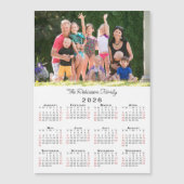 Customizable Photo and Name 2026 Calendar Magnet (Vorderseite)