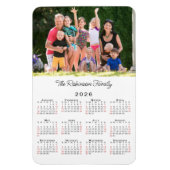 Customizable Photo Name 2026 Calendar Magnet (Vertikal)