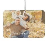 Customizable Photo & Text 'Best Dad Ever' Keepsake Autolufterfrischer (Rückseite)