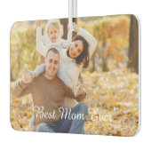 Customizable Photo & Text 'Best Mom Ever' Keepsake Autolufterfrischer (Links)