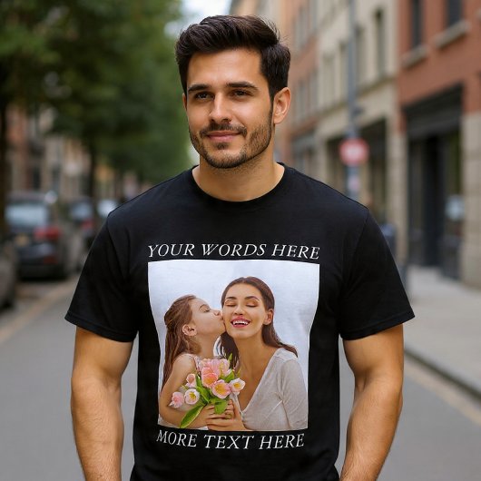 Customizable Photo & Text Tee — Your Design Here