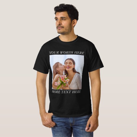 Customizable Photo & Text Tee — Your Design Here (Vorne ganz)
