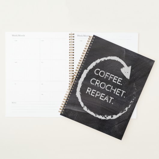 Customizable Phrase Coffee. Crochet. Repeat. Planer (Anzeige)
