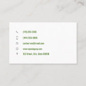 Customizable physical therapist physio chiro visitenkarte (Rückseite)