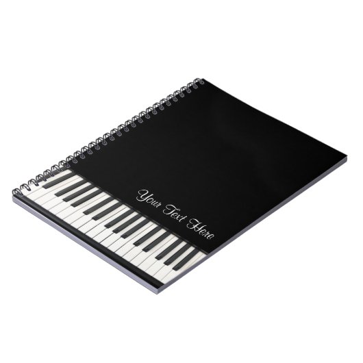 Customizable Piano Notebook Notizblock (Linke Seite)