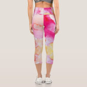 Customizable Pink and Orange High Waisted Capris (Rückseite)