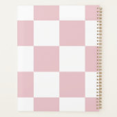 Customizable Pink Checkered Teacher Planner Planer (Rückseite)