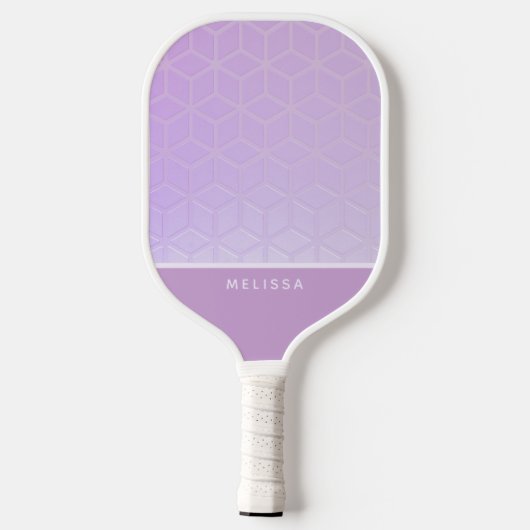 Customizable Pink Diamond Pattern Pickleball Pickleball Schläger (Rückseite)