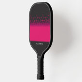Customizable Pink Diamond Pattern Pickleball Pickleball Schläger (Links)