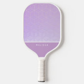Customizable Pink Diamond Pattern Pickleball Schläger (Rückseite)