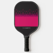 Customizable Pink Diamond Pattern Pickleball Schläger (Vorderseite)