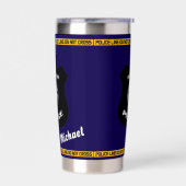 Customizable Police Tribute Design with Badge Thermobecher (Links)