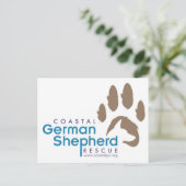 Customizable Postcard - Coastal German Shepherd Postkarte (Stehend Vorderseite)