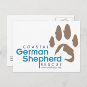 Customizable Postcard - Coastal German Shepherd Postkarte (Vorne/Hinten)