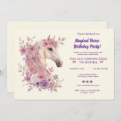 Customizable Pretty Ponies and Petals Horse Einladung (Vorne/Hinten)