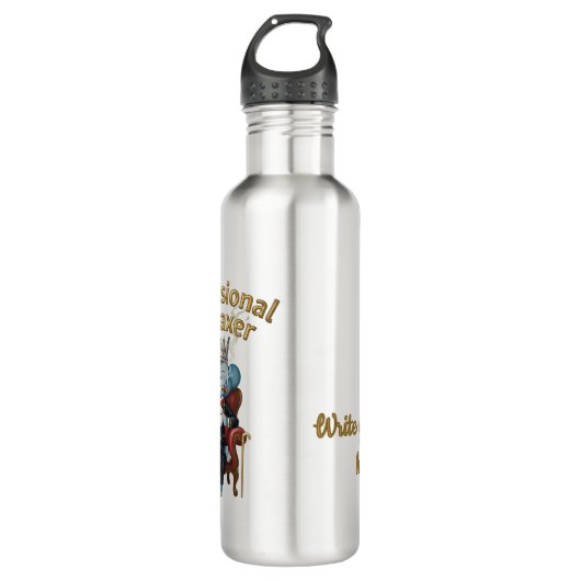 Customizable Professional chillaxer Monkey Edelstahlflasche (Vorderseite)