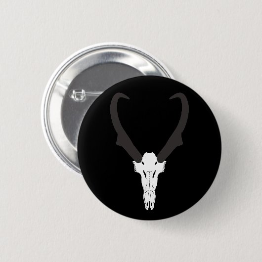 Customizable Pronghorn Skull Button (Vorne & Hinten)