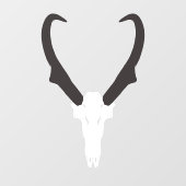 Customizable Pronghorn Skull Fensteraufkleber (Blatt)