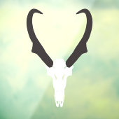 Customizable Pronghorn Skull Fensteraufkleber (Blatt 3)