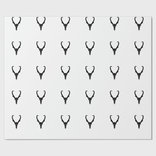Customizable Pronghorn Skull Geschenkpapier (Flach)
