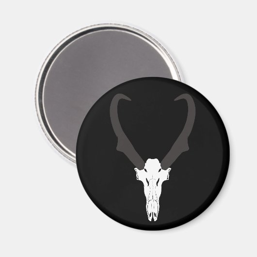 Customizable Pronghorn Skull Magnet (Vorderseite/Rückseite)