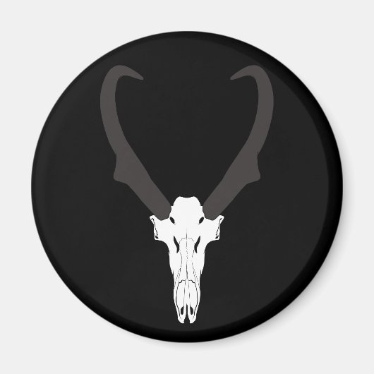 Customizable Pronghorn Skull Magnet (Vorne)