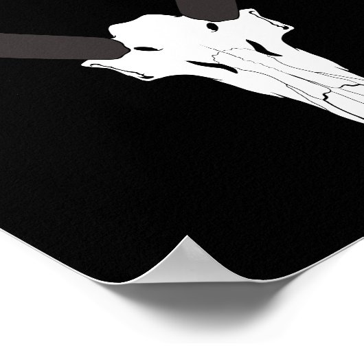 Customizable Pronghorn Skull Poster (Ecke)