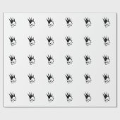 Customizable Punk Jawless Skull Geschenkpapier (Flach)