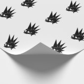 Customizable Punk Jawless Skull Version 2 Geschenkpapier (Ecke)