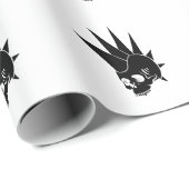 Customizable Punk Jawless Skull Version 2 Geschenkpapier (Rolleneckpunkt)