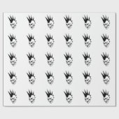 Customizable Punk Skull Geschenkpapier (Flach)