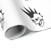 Customizable Punk Skull Geschenkpapier (Rolleneckpunkt)