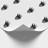 Customizable Punk Skull Version 2 Geschenkpapier (Ecke)