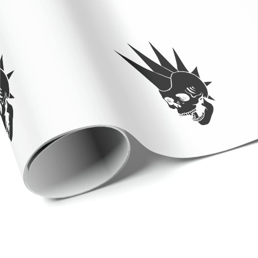 Customizable Punk Skull Version 2 Geschenkpapier (Rolleneckpunkt)