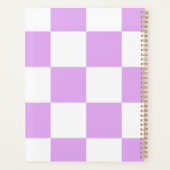 Customizable Purple Checkered Teacher Planner Planer (Rückseite)