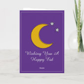 Customizable Purple Eid Invitation Card Karte (Rückseite)