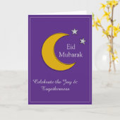 Customizable Purple Eid Invitation Card Karte (Gelbe Blume)