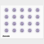 Customizable Purple Floral Easter Sticker (Blatt)