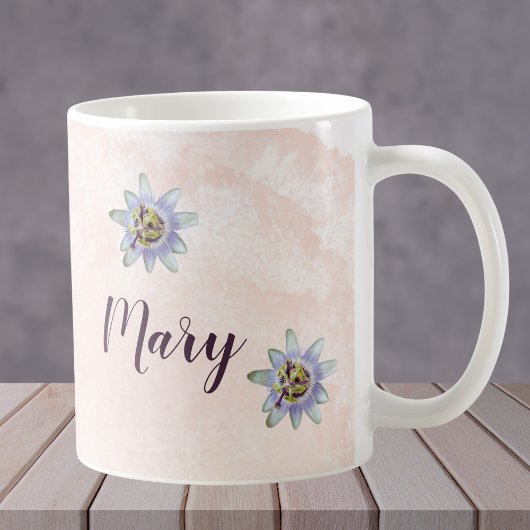 Customizable Purple Passion Flower Kaffeetasse