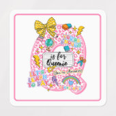 Customizable “Q is for” Alphabet Art – Inspiration Etiketten (Design 2)