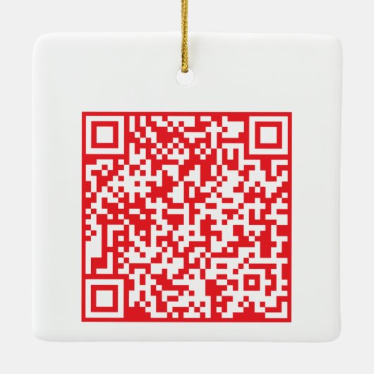 Customizable QR code Double Sided Two Code Keramikornament (Rückseite)