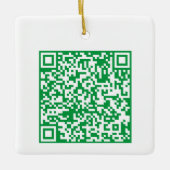 Customizable QR code Double Sided Two Code Keramikornament (Vorderseite)