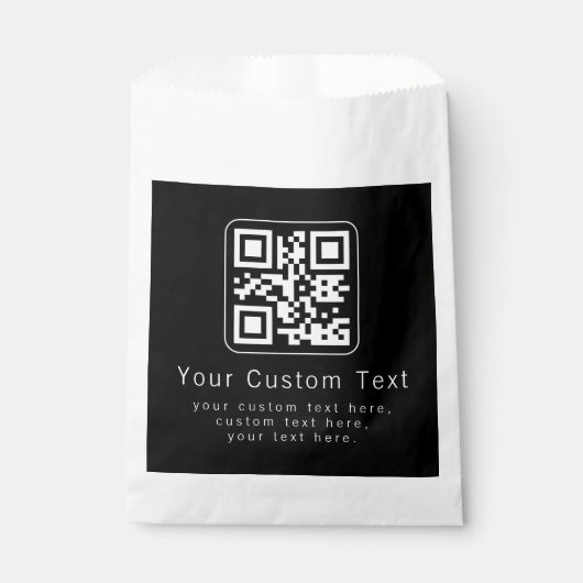 Customizable QR Code & Editable Text Template Geschenktütchen (Vorderseite)