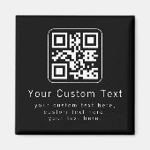 Customizable QR Code & Editable Text Template Magnet (Vorne)