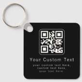 Customizable QR Code & Editable Text Template Schlüsselanhänger (Vorderseite)