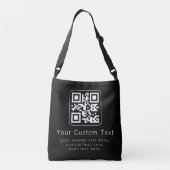 Customizable QR Code & Editable Text Template Tragetaschen Mit Langen Trägern (Rückseite)