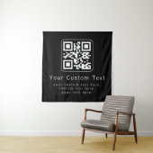Customizable QR Code & Editable Text Template Wandteppich (Beispiel)