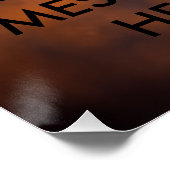 Customizable Quote Frost Flakes Morning Sunrise Poster (Ecke)