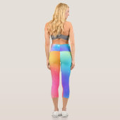 Customizable Rainbow High Waisted Capris (Rückseite)